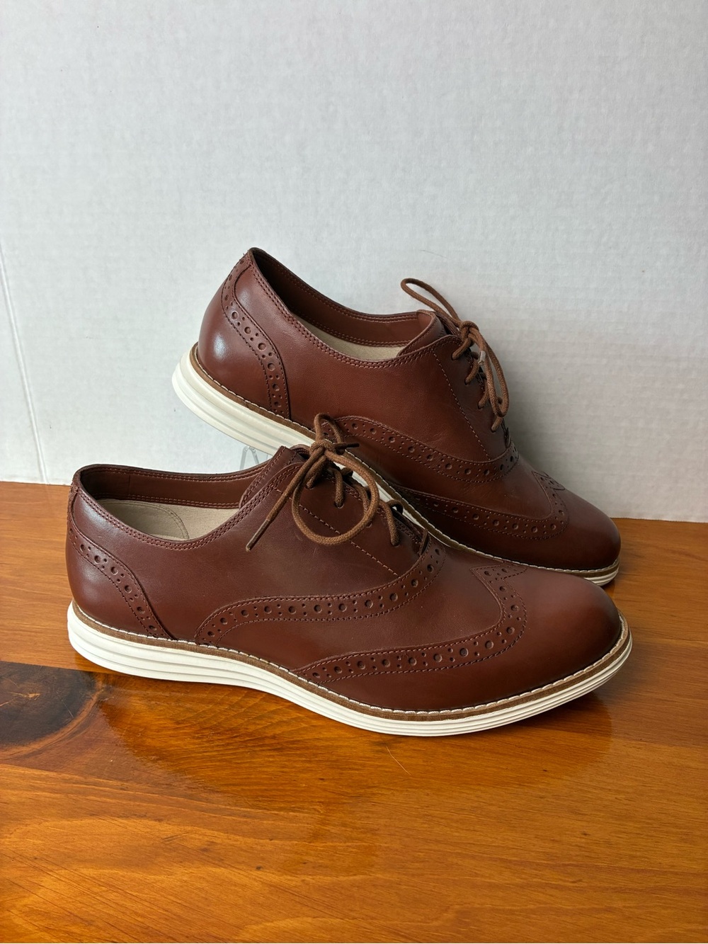 Cole Haan Grand OS Women’s 9.5 B Stitch Lite Woodbury Brown Leather Oxford New